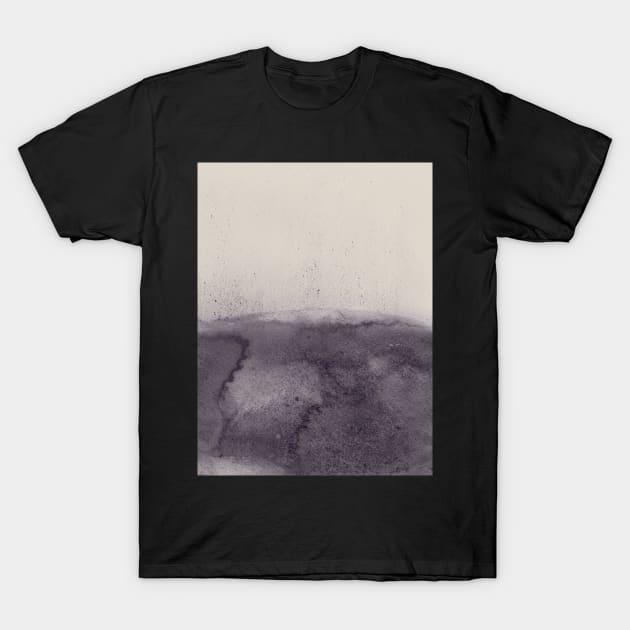 Abstract navy and beige watercolor T-Shirt by WhalesWay